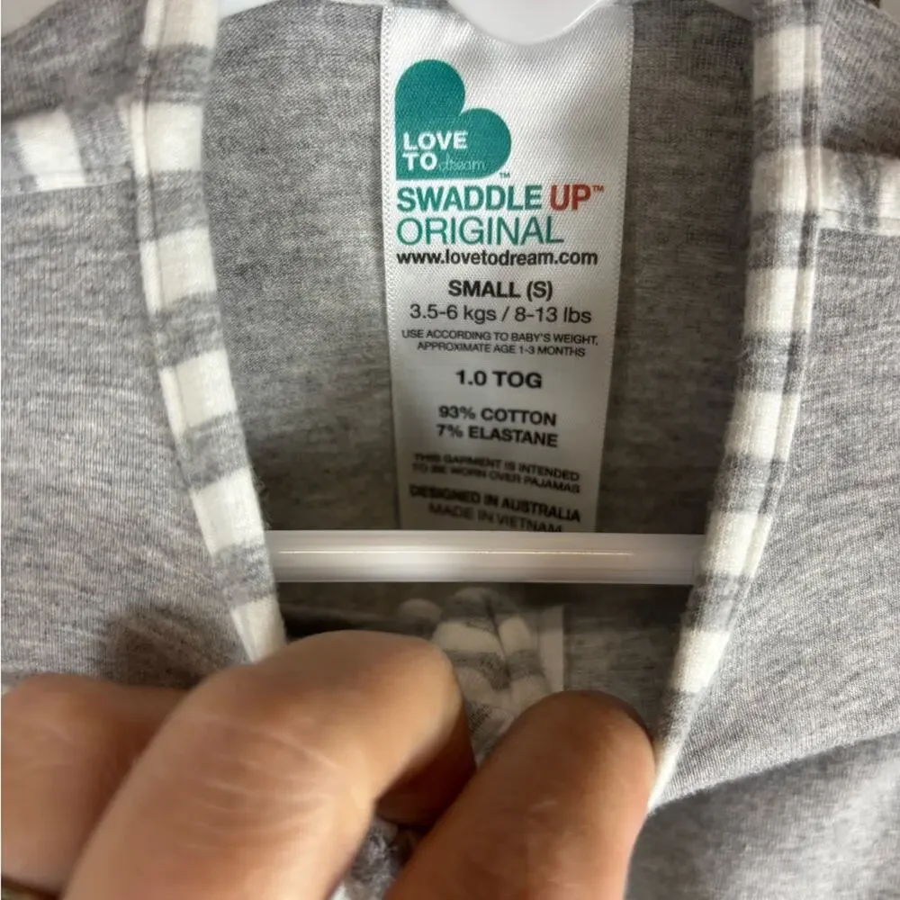 Love to Dream Grey Swaddle Sleep Sack Size Small